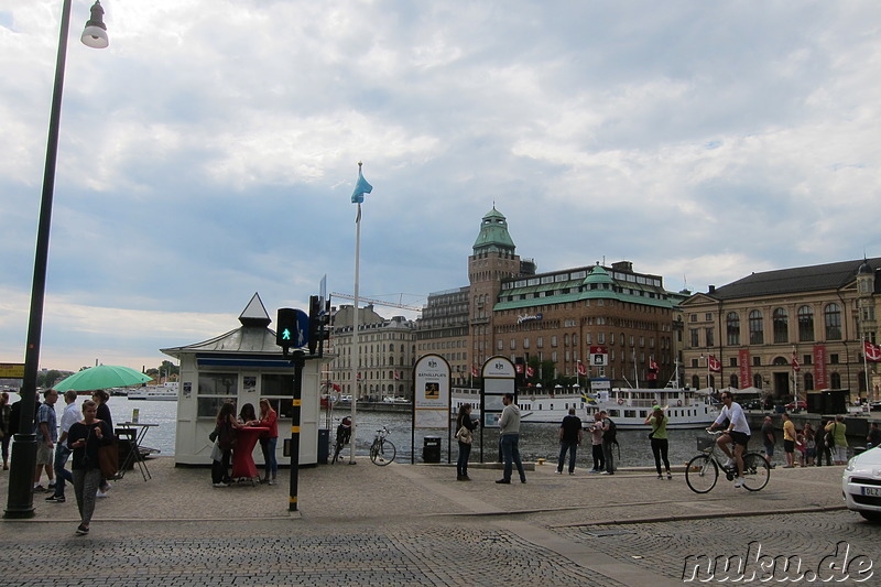 Strandvaegen - Am Bootsanleger in Stockholm, Schweden