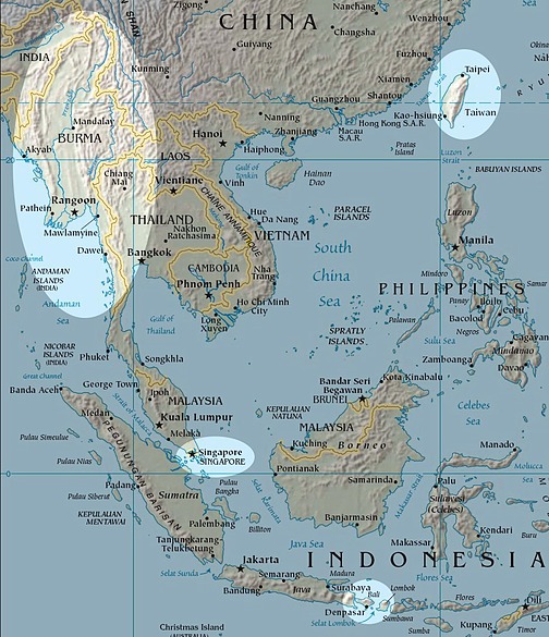 Südostasien - Quelle: CIA World Factbook