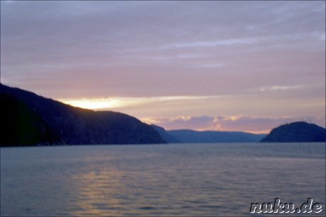 sunset. tadoussac, quebec, canada