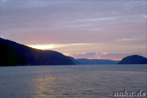 sunset. tadoussac, quebec, canada
