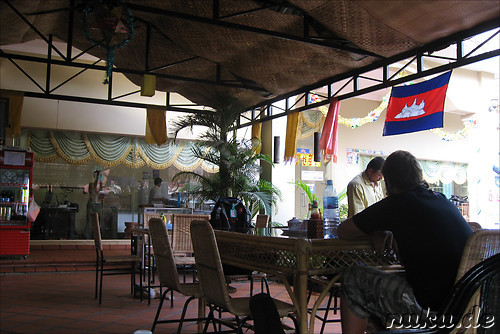 Terasse, King Angkor Hostel,  Siem Reap, Kambodscha