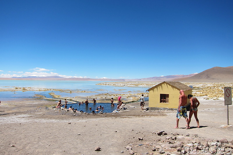 Termas de Polques am Salar de Chalviri, Uyuni, Bolivien