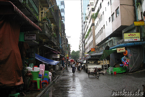 Theingyi Zei Market in Yangon, Myanmar