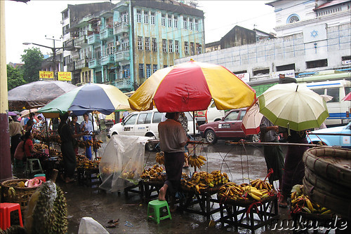 Theingyi Zei Market in Yangon, Myanmar
