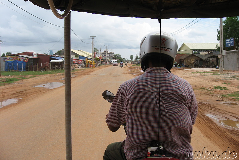 Tuk Tuk-Fahrt vom Busterminal ins Zentrum von Siem Reap