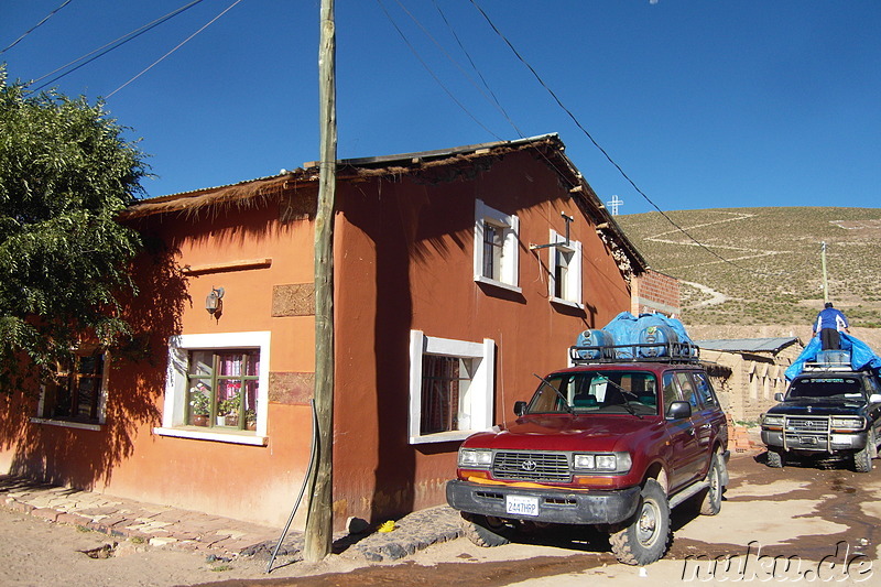 Unsere Unterkunft für die zweite Nacht in Culpina, Bolivien