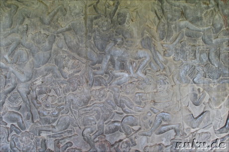 Wandverzierungen im Angkor Wat Tempel