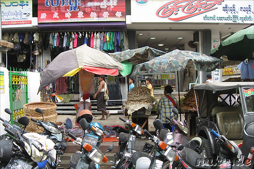 Zeigyo Central Market in Mandalay, Myanmar