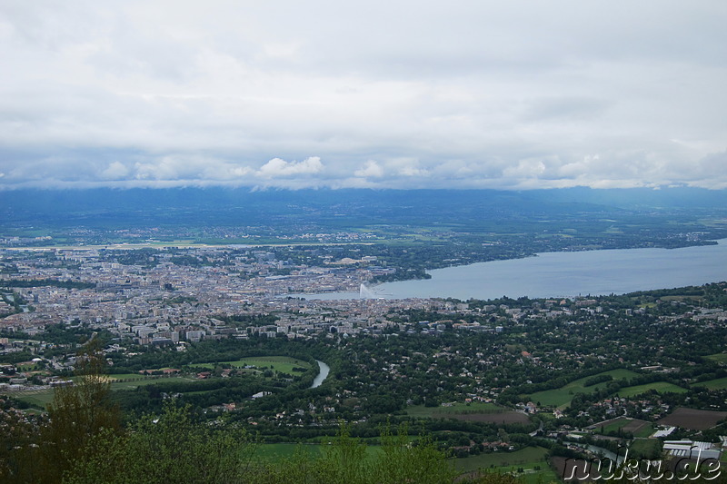  Ausblick auf Genf vom Mount Saleve in Frankreich