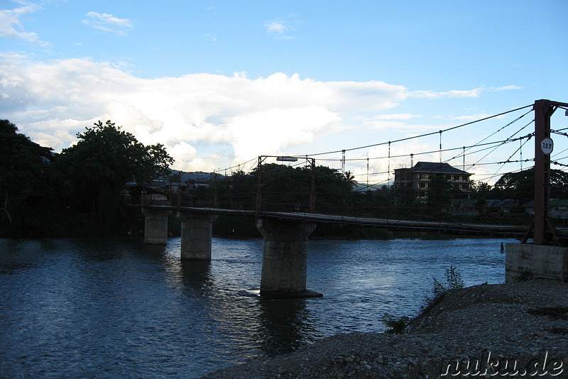 1-Dollar-Brücke (Wegzoll!) in Vang Vieng, Laos