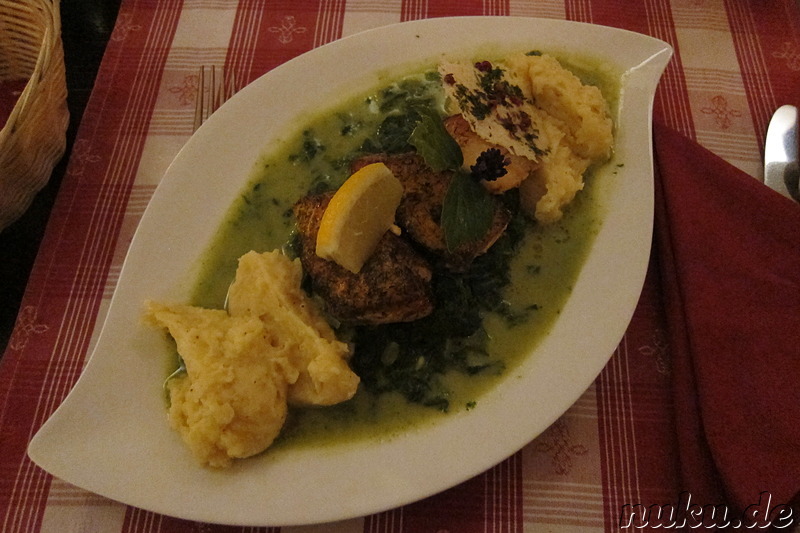 Abendessen im Gasthof Herrenhaus Gorbitz in Dresden, Sachsen