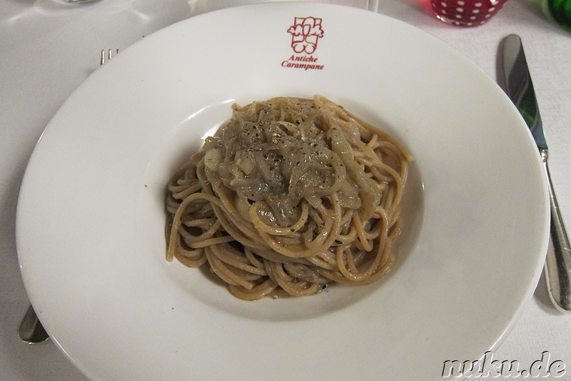 Abendessen im Restaurant Antiche Carampane in Venedig, Italien