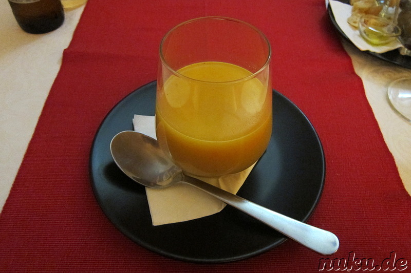 Abendessen im Restaurant Momentos in Evora, Portugal