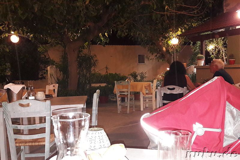 Abendessen in Plakias auf Kreta, Griechenland
