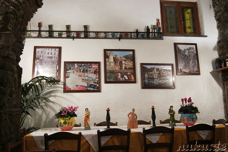 Abendessen in Vernazza, Italien