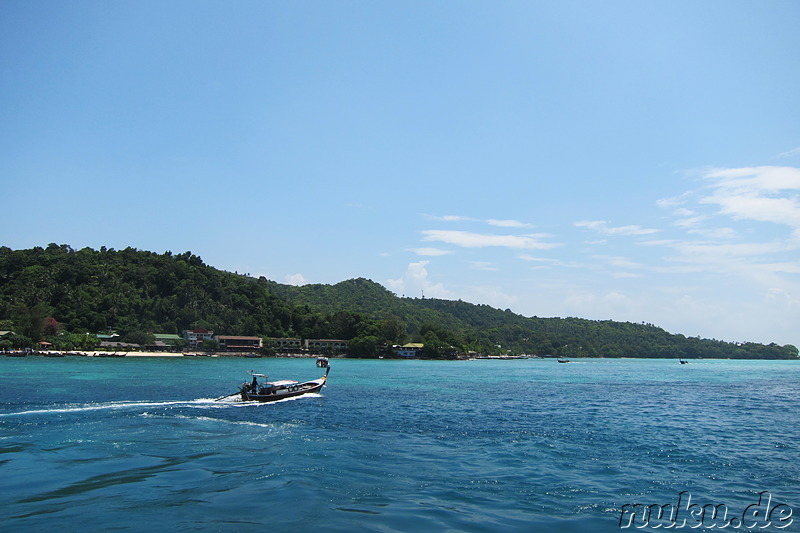 Abfahrt von Ko Phi Phi, Thailand