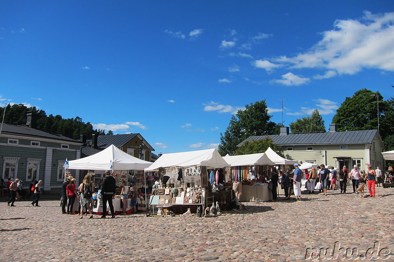 Altstadtmarkt in Porvoo, Finnland