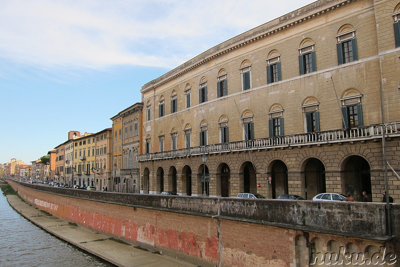 Am Arno in Pisa, Italien