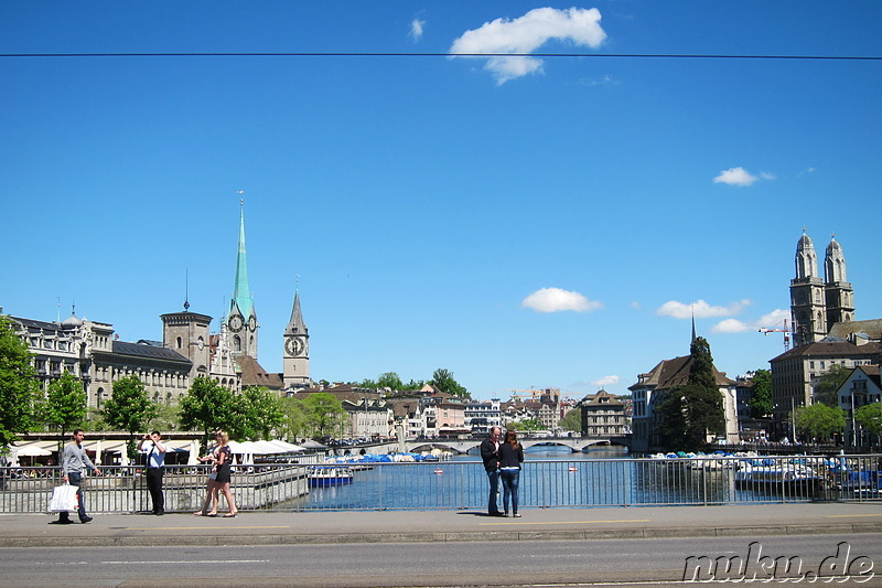 Am Bootsanleger in Zürich, Schweiz