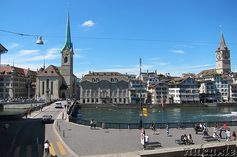 Am Bootsanleger in Zürich, Schweiz