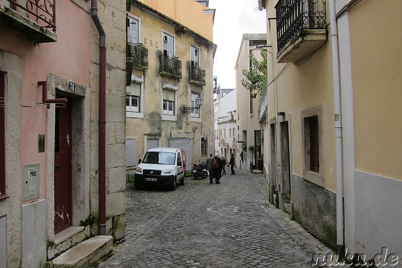 Am Castelo de Sao Jorge - Maurenburg und Königsresidenz in Lissabon, Portugal