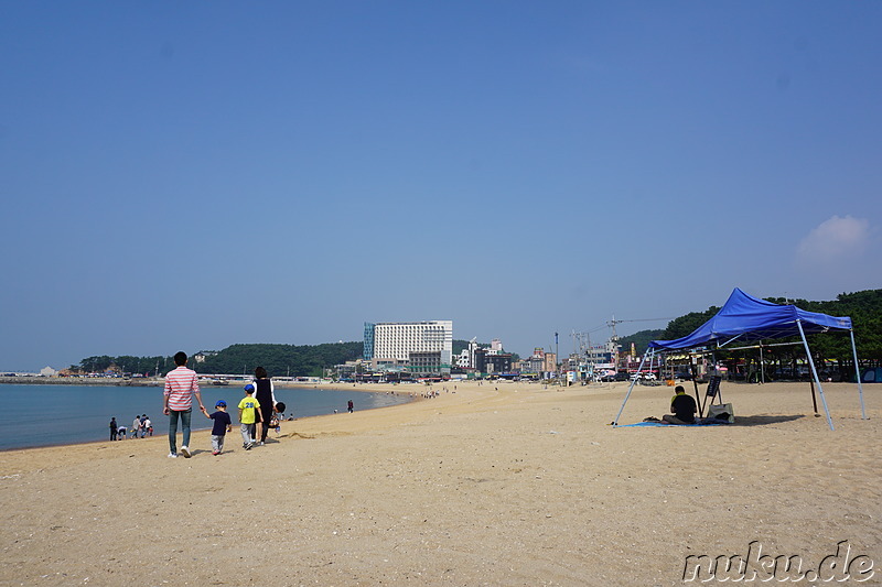 Am Eulwangli Strand (을왕리해수육장) auf der Insel Yeongjongdo (영종도) von Incheon, Korea