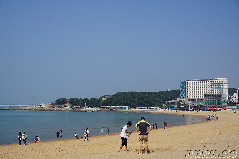 Am Eulwangli Strand (을왕리해수육장) auf der Insel Yeongjongdo (영종도) von Incheon, Korea