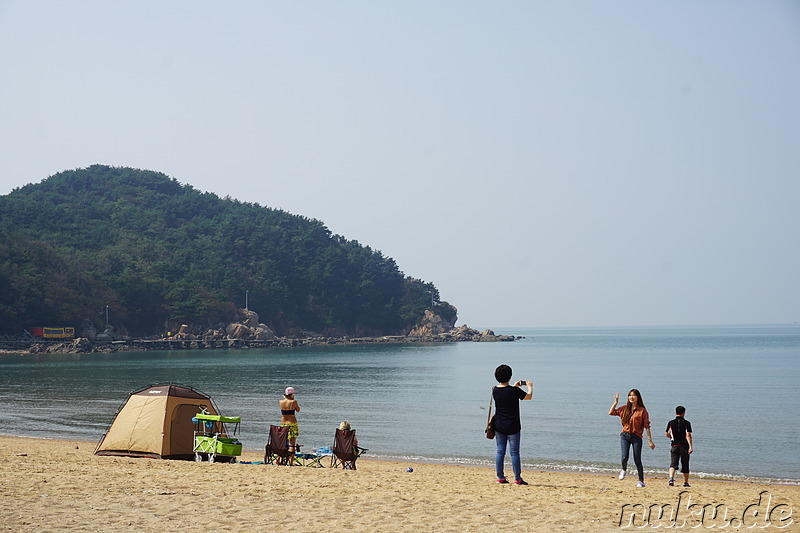 Am Eulwangli Strand (을왕리해수육장) auf der Insel Yeongjongdo (영종도) von Incheon, Korea