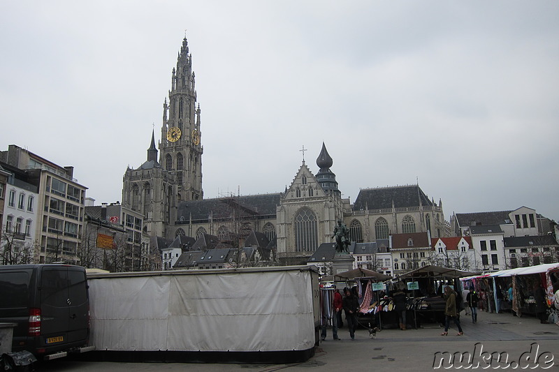 Am Groenplaats in Antwerpen, Belgien