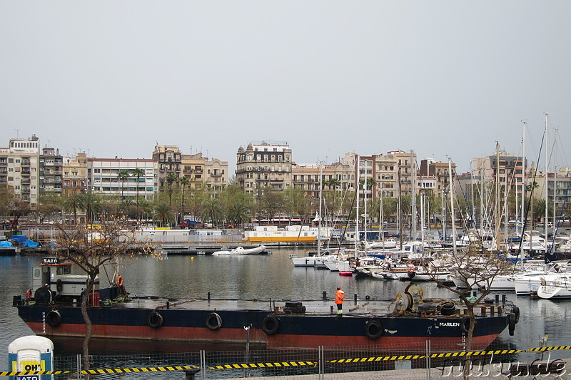 Am Hafen von Barcelona, Spanien