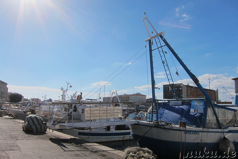 Am Hafen von Livorno, Italien