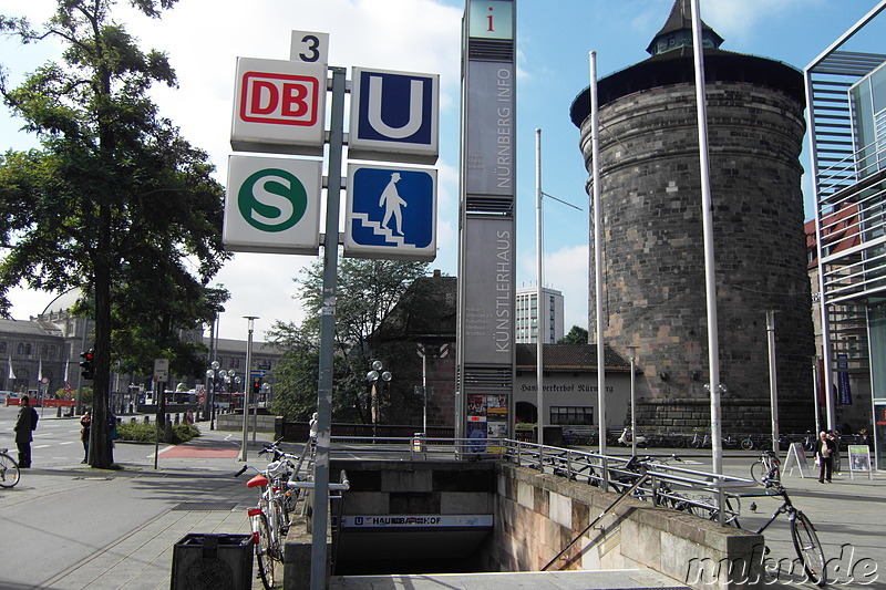 Am Hauptbahnhof in Nürnberg