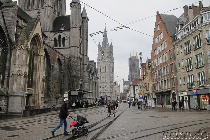 Am Korenmarkt in Gent, Belgien