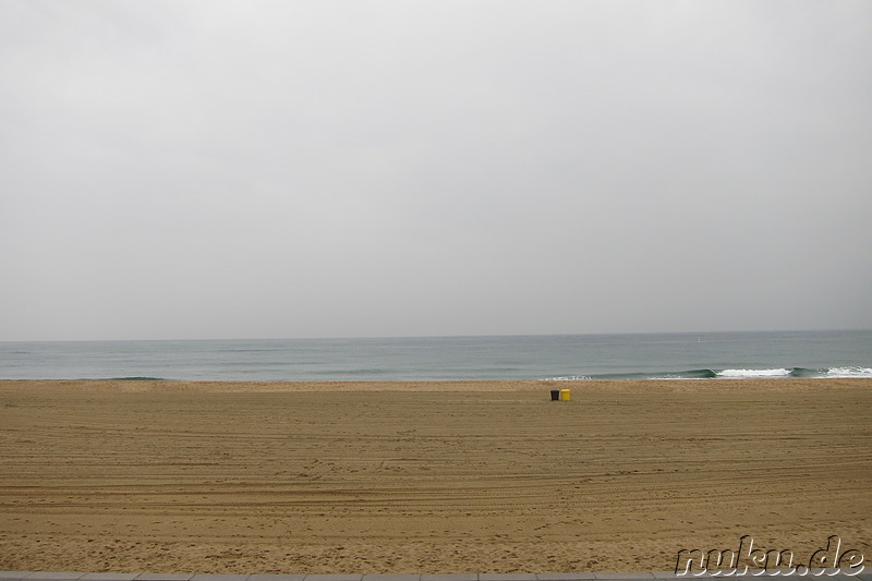 Am Mittelmeer in Barcelona, Spanien