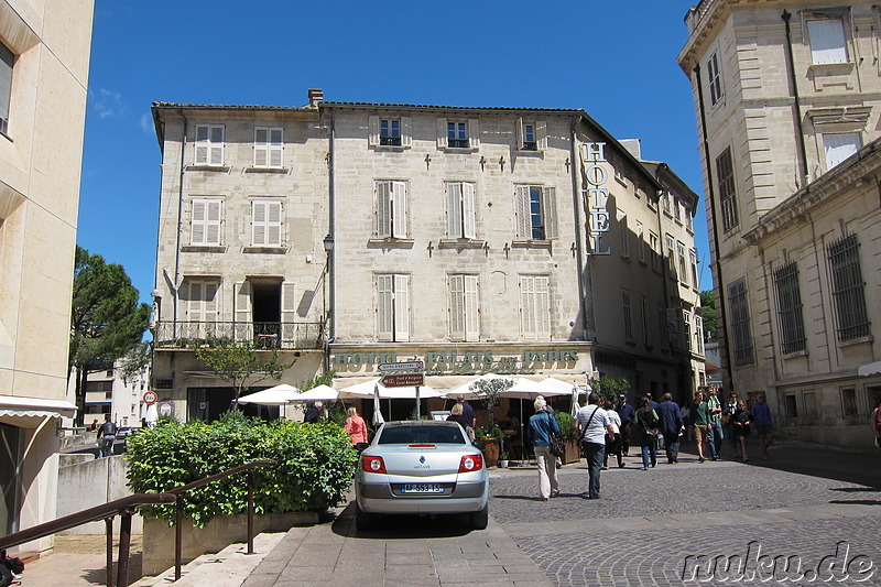 Am Place de l' Horloge in Avignon, Frankreich