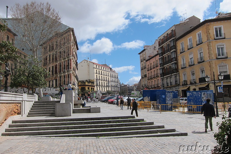 Am Plaza de los Carros in Madrid, Spanien