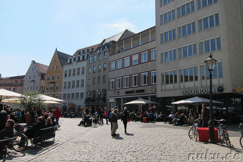 Am Rathaus der Stadt Augsburg, Bayern