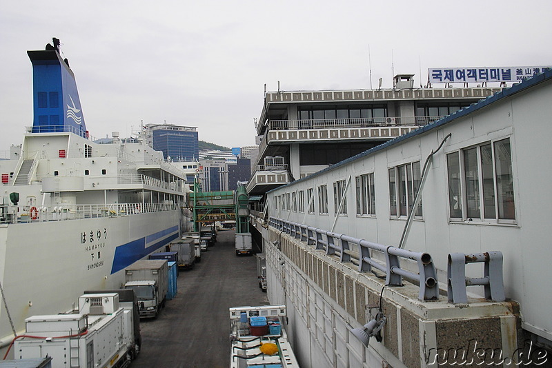 Am Terminal in Busan