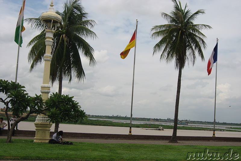 Am Tonle Sap Fluss in Phnom Penh