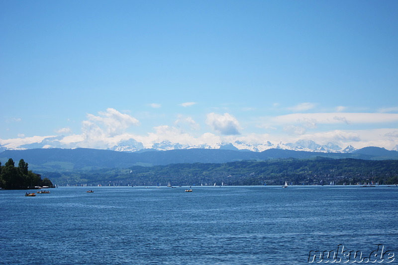 Am Zürichsee in Zürich, Schweiz