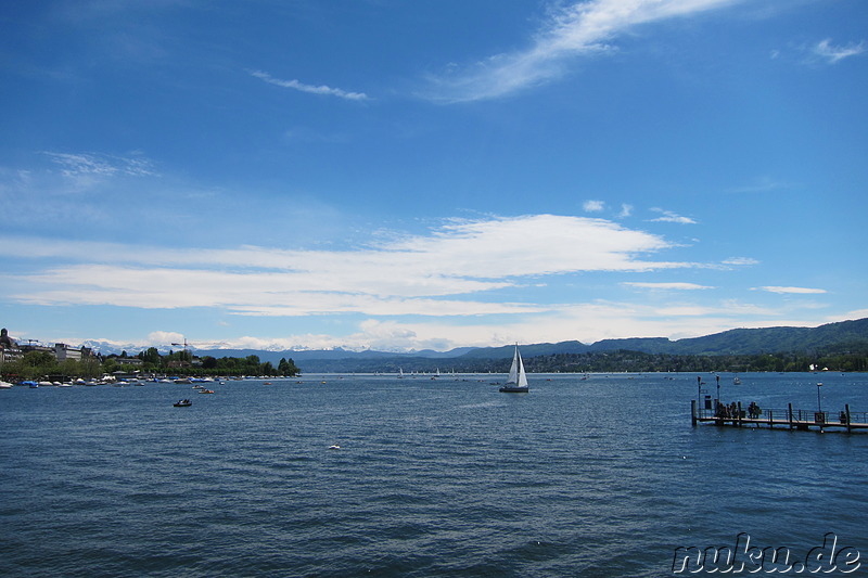 Am Zürichsee in Zürich, Schweiz