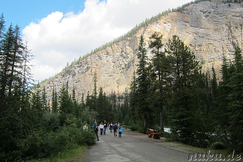 An den Takakkaw Falls - Wasserfall im Yoho National Park, Kanada