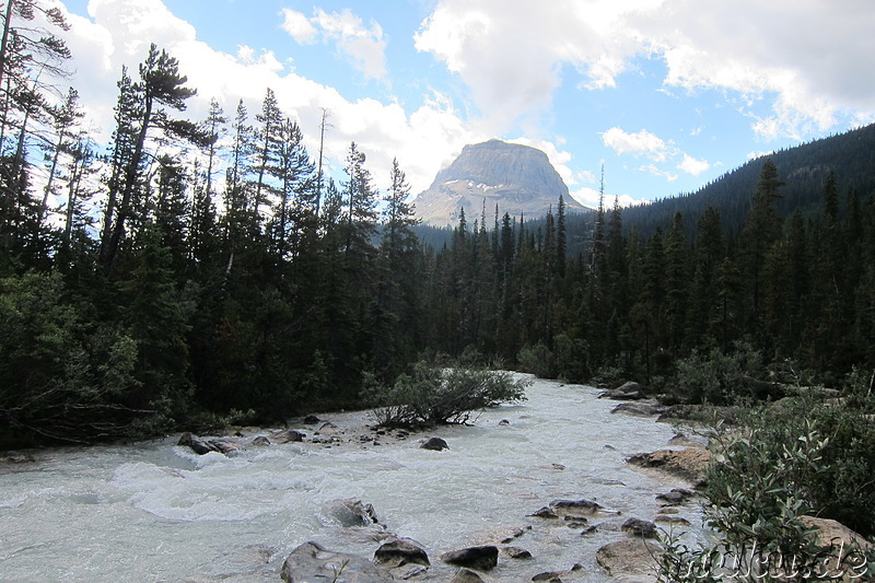 An den Takakkaw Falls - Wasserfall im Yoho National Park, Kanada