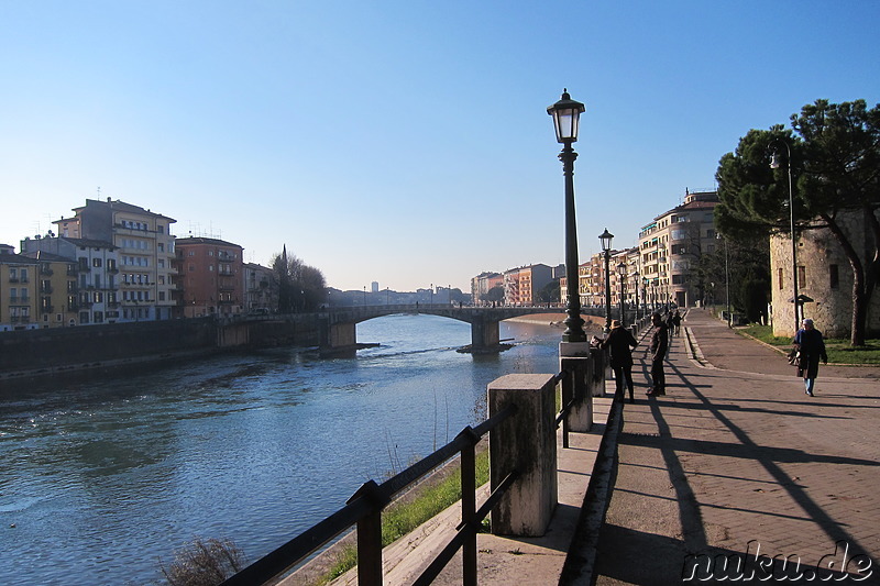 An der Adige in Verona, Italien