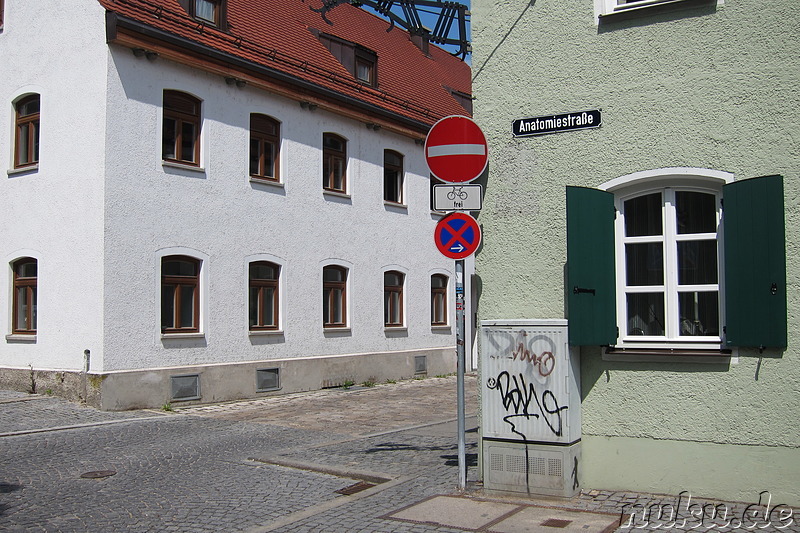 Anatomiestrasse in Ingolstadt, Bayern