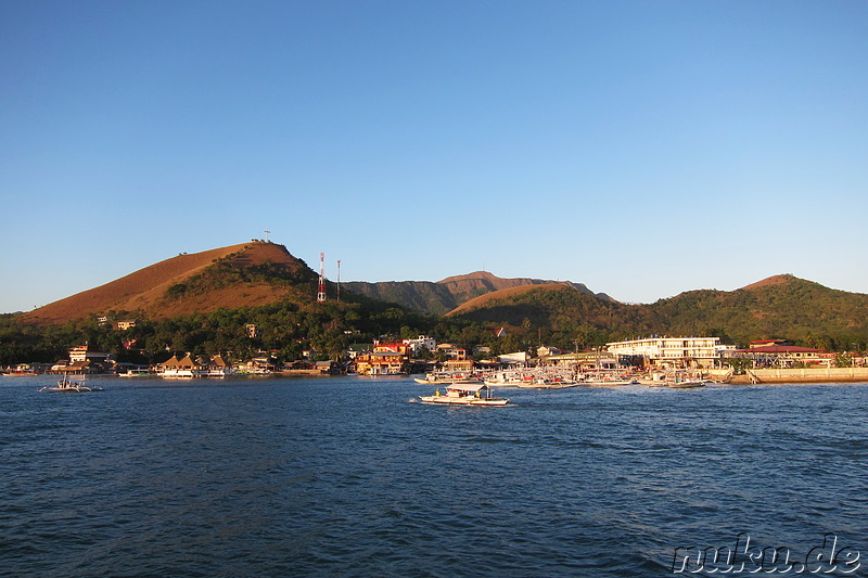 Anfahrt auf Coron Town, Busuanga Island, Philippinen