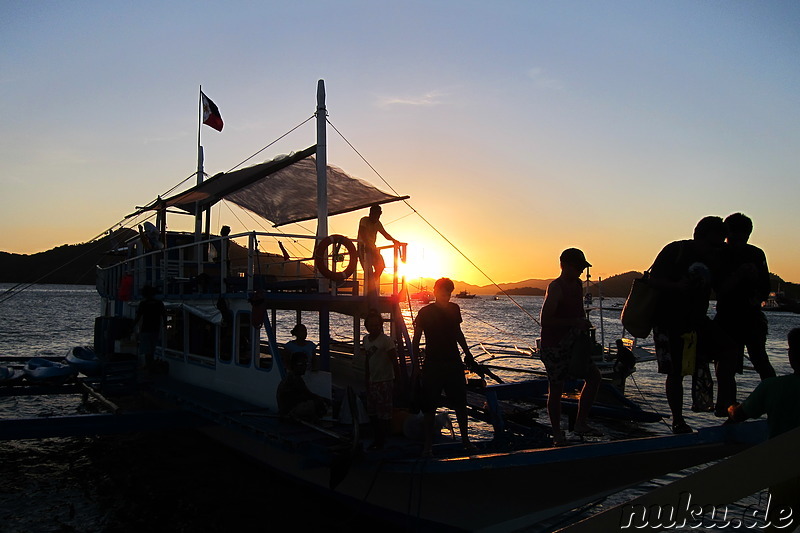 Anfahrt auf Coron Town, Busuanga Island, Philippinen