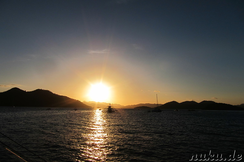 Anfahrt auf Coron Town, Busuanga Island, Philippinen