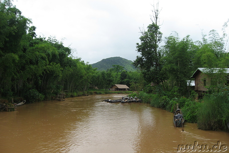 Anfahrt auf Inthein, Myanmar