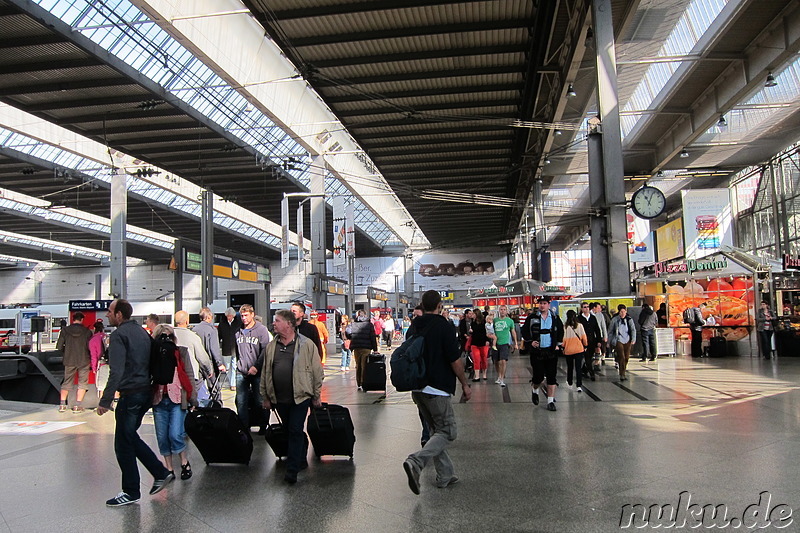 Ankunft am Hauptbahnhof München